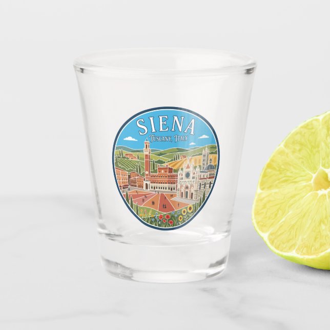 Vaso De Chupito Siena Italia (Anverso)