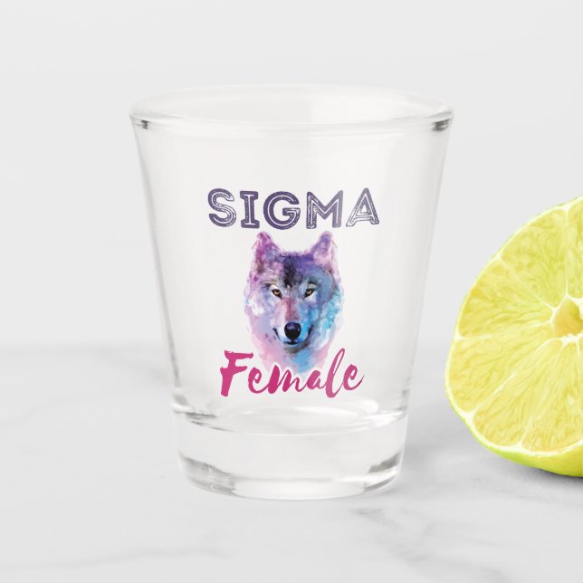 Vaso De Chupito Sigma Female Wolf Lone Loner Meme (Anverso)
