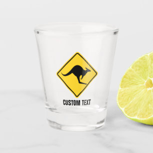 Vaso De Chupito Signo de advertencia canguro