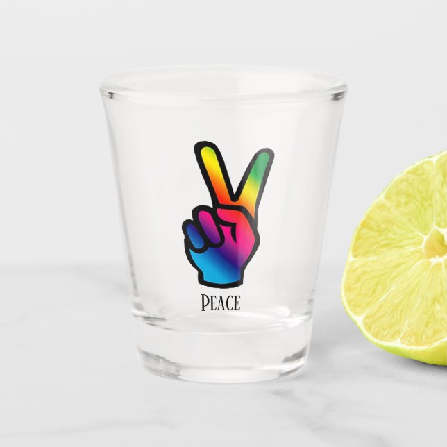 Vaso De Chupito Signo de la paz (Anverso)