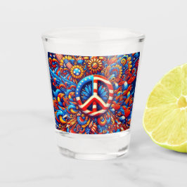 Vaso De Chupito Signo de paz 4 de julio, Día de la Independencia-G