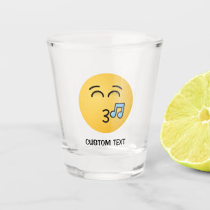 Vaso De Chupito Silbando cara con ojos sonrientes