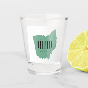 Vaso De Chupito Silhouette estatal Ohio moderna
