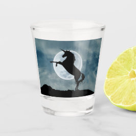 Vaso De Chupito Silhouette Full Moon Night Sky Trendy