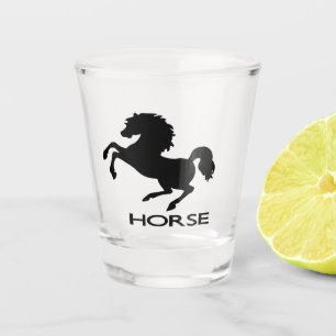 Vaso De Chupito Silueta de caballo de cría
