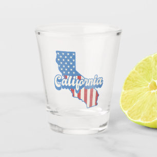 Vaso De Chupito Silueta de California Stars & Stripes