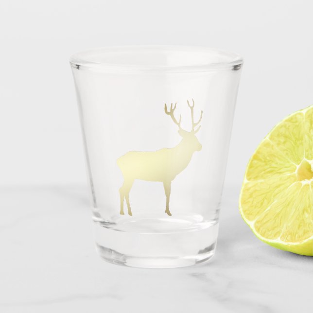 Vaso De Chupito Silueta de los alces del oro (Anverso)