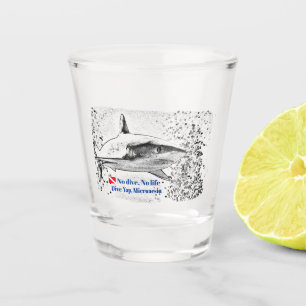 Vaso De Chupito Silueta del tiburón del filón