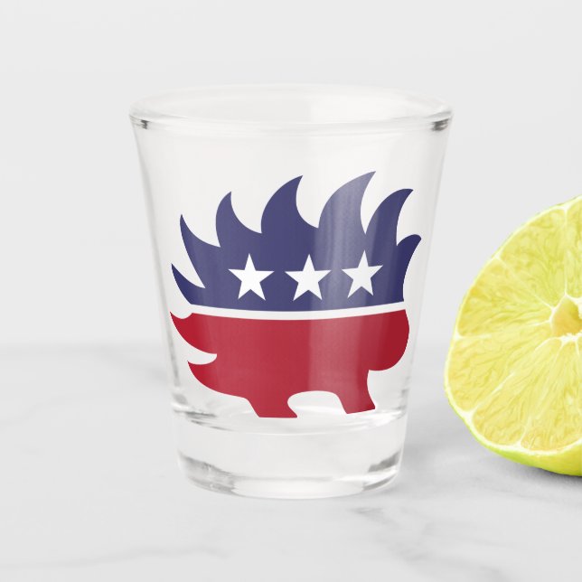 Vaso De Chupito Símbolo de puerco Fiesta liberal (Anverso)