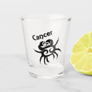 Vaso De Chupito Símbolo y Rótulo del zodiaco del cáncer