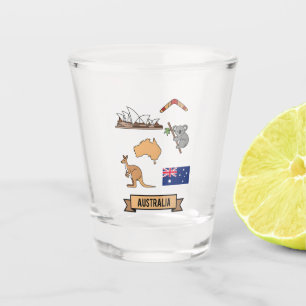 Vaso De Chupito Símbolos Nacionales Icónicos de Australia Viajes R