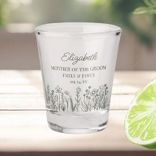 Vaso De Chupito Simple fiesta de casamiento de flores silvestres