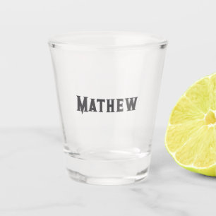 Vaso De Chupito simple letra inicial monograma añada su nombre