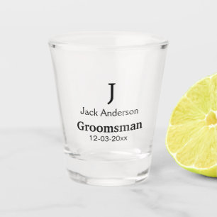 Vaso De Chupito SIMPLE MINIMAL añada tu nombre personalizado groom