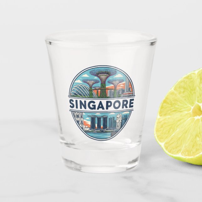 Vaso De Chupito Singapur (Anverso)
