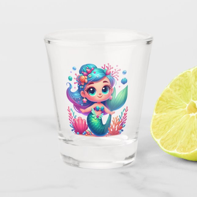 Vaso De Chupito Sirena submarina (Anverso)