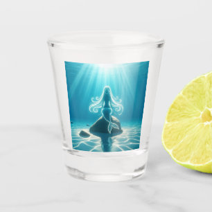 Vaso De Chupito Sirena submarina iluminada con sol