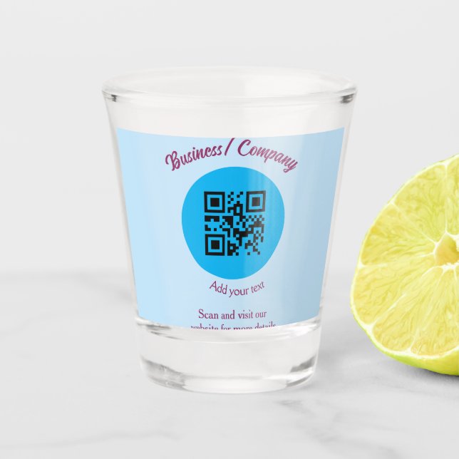 Vaso De Chupito sitio web de empresa de negocios simple código de  (Anverso)