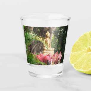 Vaso De Chupito sitzender asiatischer bunter buddha