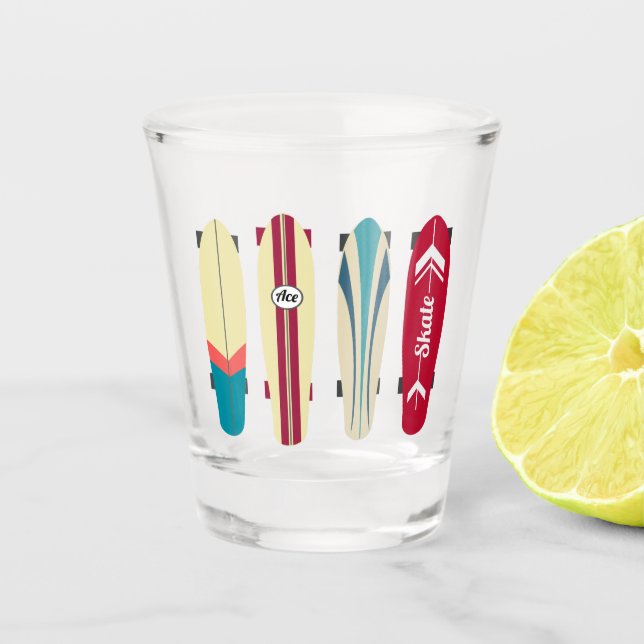 Vaso De Chupito Skateboard Vintage (Anverso)