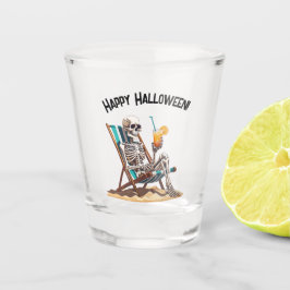 Vaso De Chupito Skeleton Beach Lounging Halloween