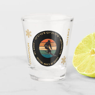 Vaso De Chupito Ski Mt. Baker, Washington - Esquiador masculino, t