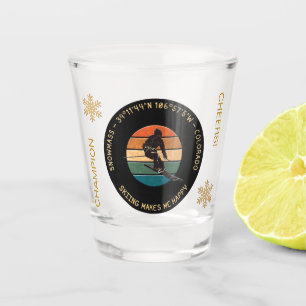 Vaso De Chupito Ski SnowMass, Colorado - Esquiador masculino, text