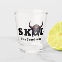 Vaso de chupito Skol y Casco con Cuernos