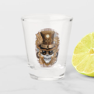 Vaso De Chupito Skull Steampunk Voodoo Retro Machine