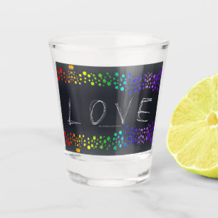 Vaso De Chupito SlipperyJoe ama burbujas rojo naranja amarillo ver