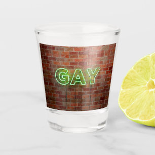 Vaso De Chupito SlipperyJoe letrero de neón gay iluminado brillant
