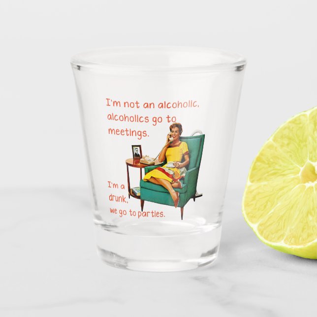 Vaso De Chupito SlipperyJoe socializando a la mujer de la cosecha  (Anverso)