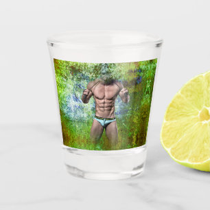 Vaso De Chupito SlipperyJoe's hombre adulto muy musculoso sin cami