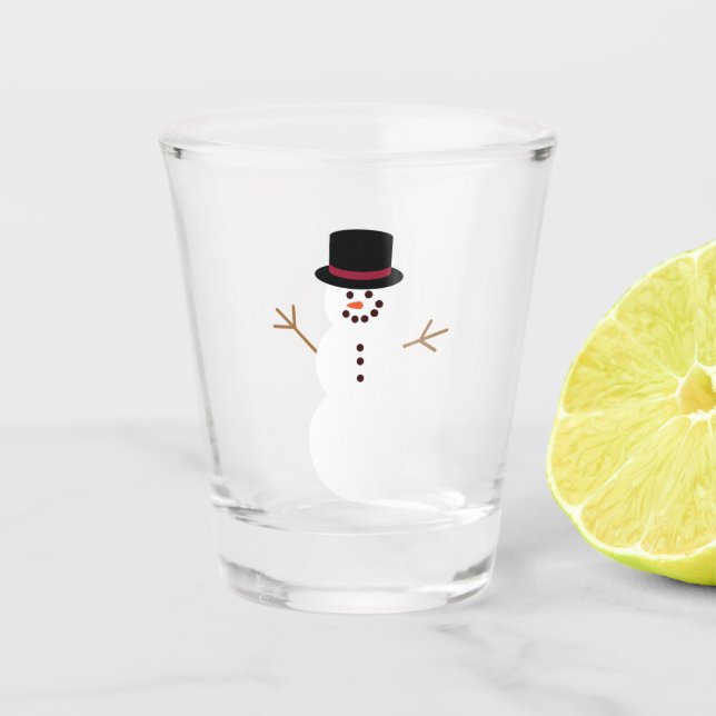 Vaso De Chupito Snowman with Top Hat (Anverso)