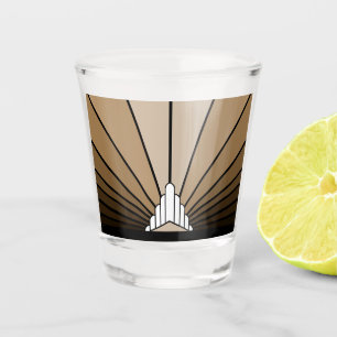 Vaso De Chupito Sol Art Déco en bronceado