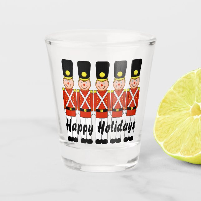 Vaso De Chupito Soldados navidades disparan vidrio (Anverso)