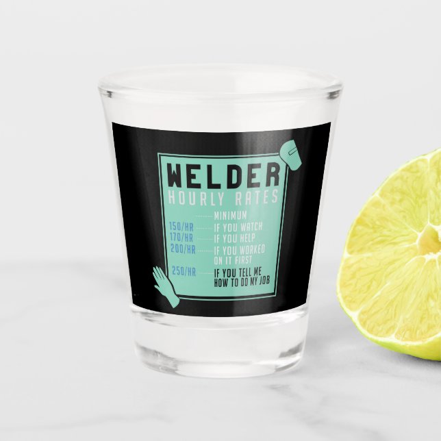 Vaso De Chupito Soldadura - Tarifas por hora de soldadura (Anverso)