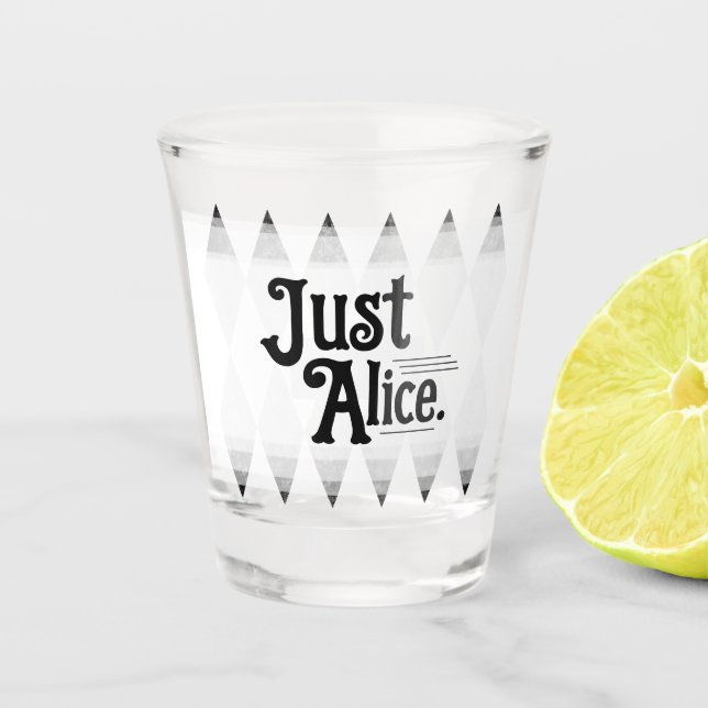 Vaso De Chupito SÓLO ALICE soltera diamante de argyle Shot Glass (Anverso)