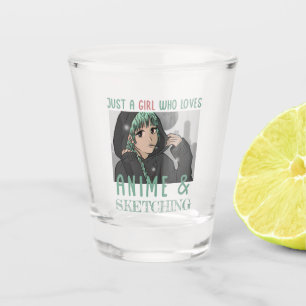 Vaso De Chupito Sólo un chica que ama a Anime y Skettering
