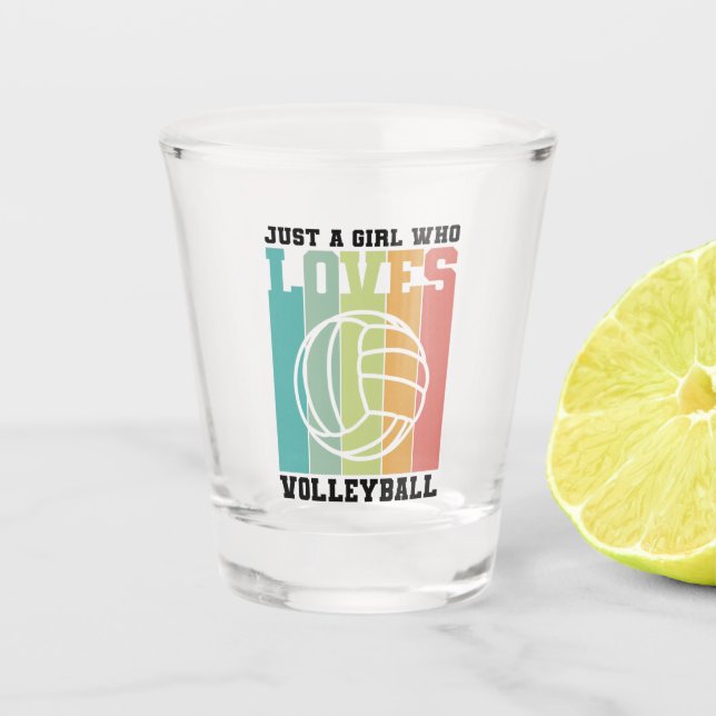 Vaso De Chupito Solo un chica que ama el voleibol (Anverso)