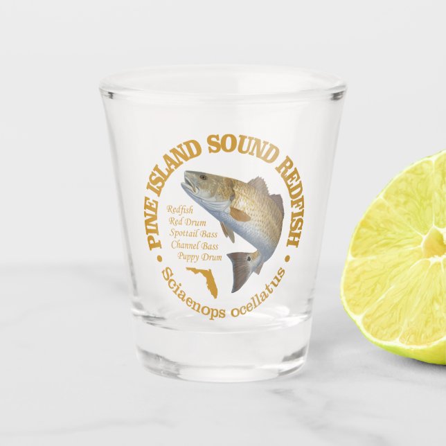 Vaso De Chupito Sonido de Pine Island (pelirroja) (Anverso)