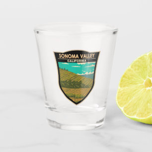 Vaso De Chupito Sonoma Valley California Travel Art Vintage