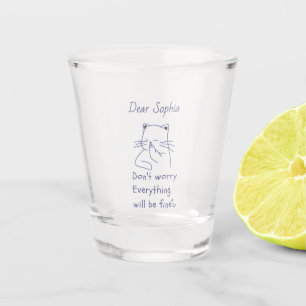 Vaso De Chupito Sonrisa y aliento del gato