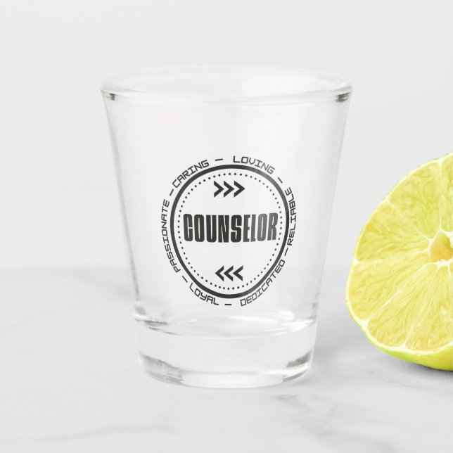 Vaso De Chupito Sorprendente consejero (Anverso)