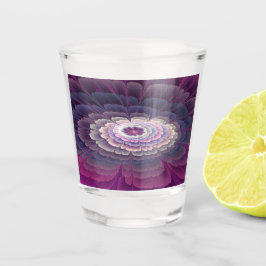 Vaso De Chupito Sorprendente Flor Colorido Resumen Arte Fractal Ro