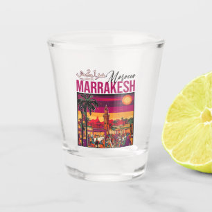 Vaso De Chupito Souvenir de viajes de turismo de Marruecos de Marr