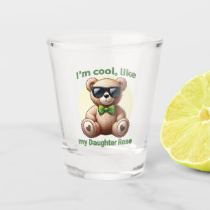 Vaso De Chupito Soy Guay Teddy Bear con Personalizable Green Bow