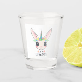 Vaso De Chupito Soy un conejo unicornio (arte lindo para Chicas)