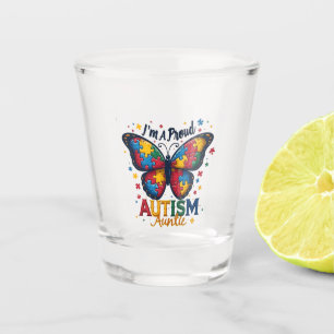 Vaso De Chupito Soy una orgullosa tía de autismo concientización s