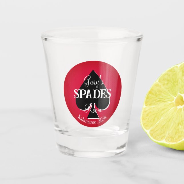 Vaso De Chupito Spades Card Game Room Shot Glass Shot (Anverso)
